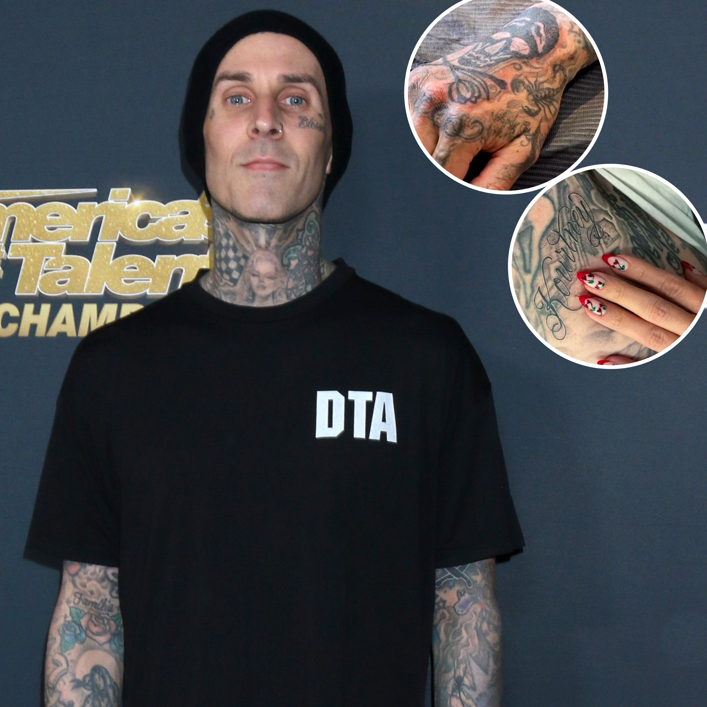Travis Barker's tattoos' meanings - from Kourtney Kardashian tribute to  awkward cover up - Mirror Online